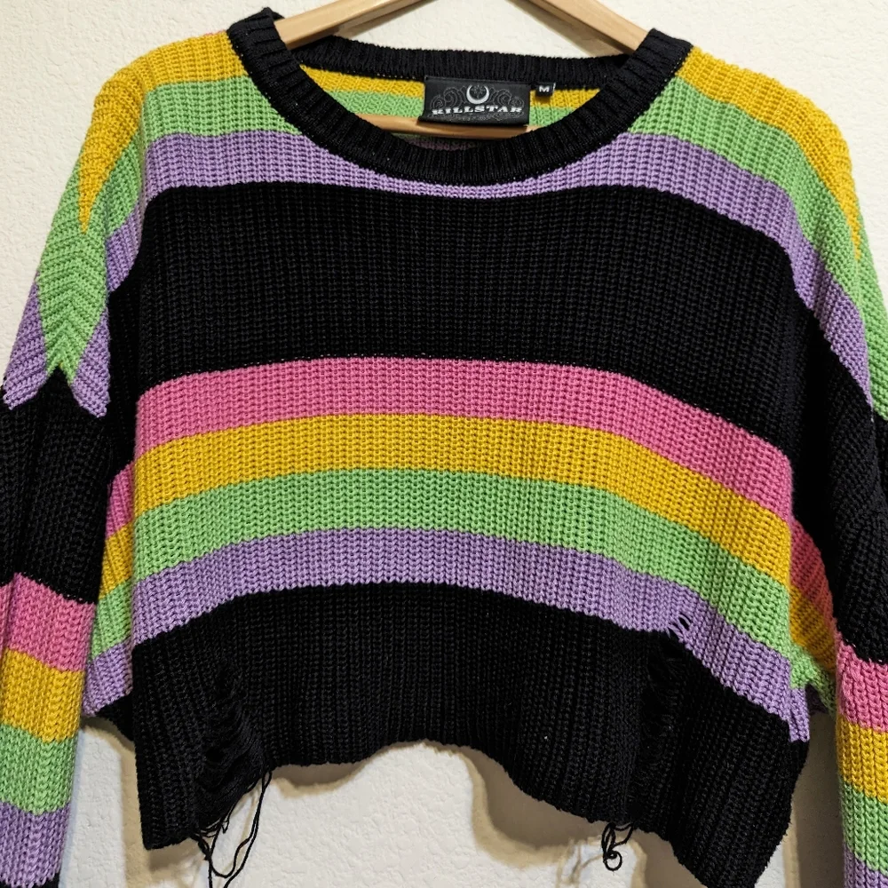 Killstar Multicolor Striped Sweater - Picture 2 of 8
